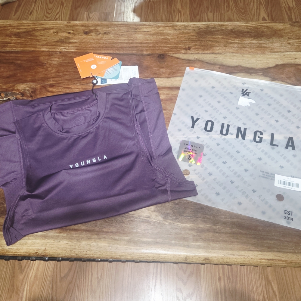 YoungLA Men's Purple Muscle Tee - Picture 5 of 5